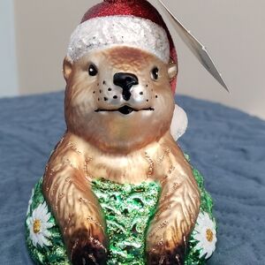 Adorable Santa Groundhog Ornament From Old World Christmas